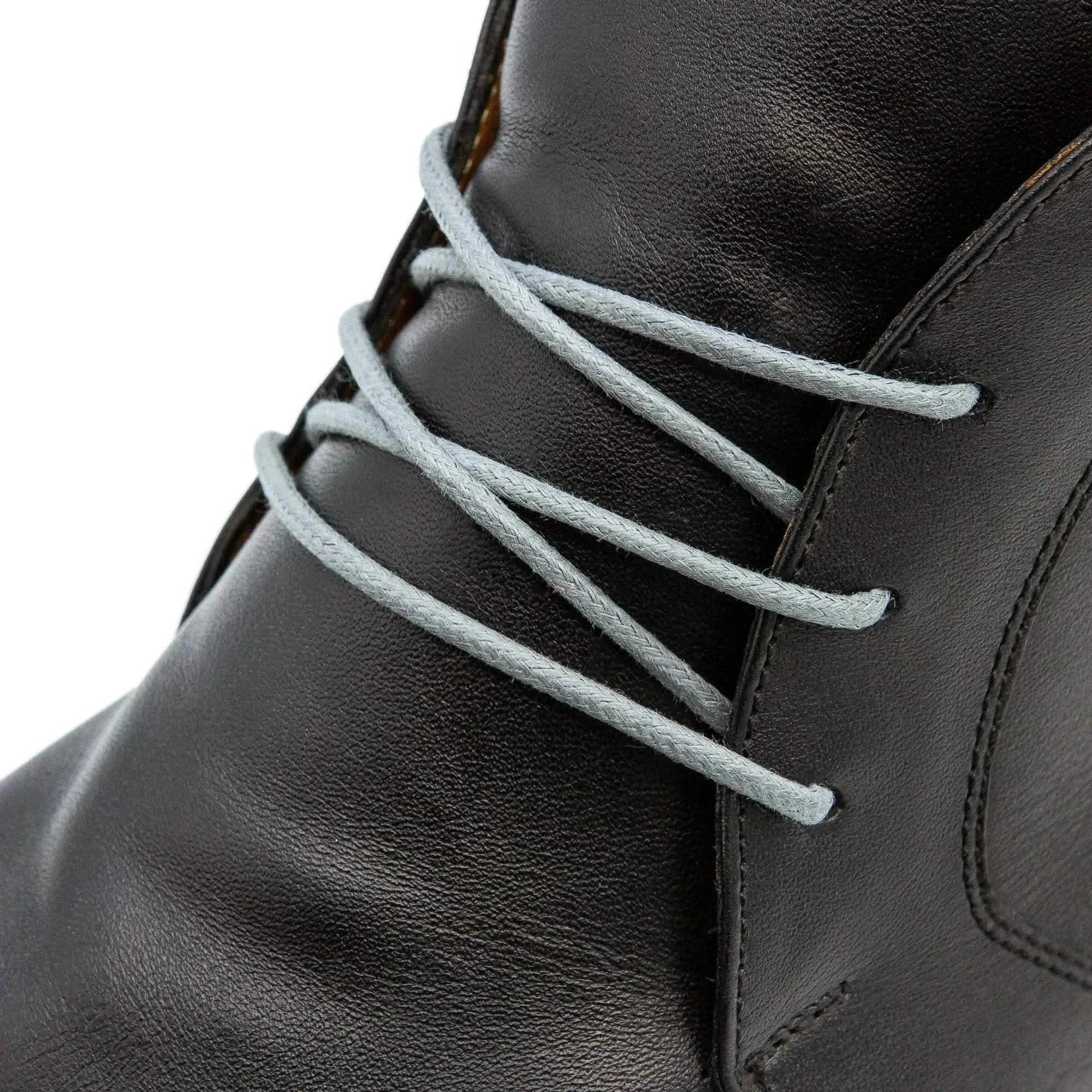 Cool Grey Waxed Dress Shoelaces - Image 2