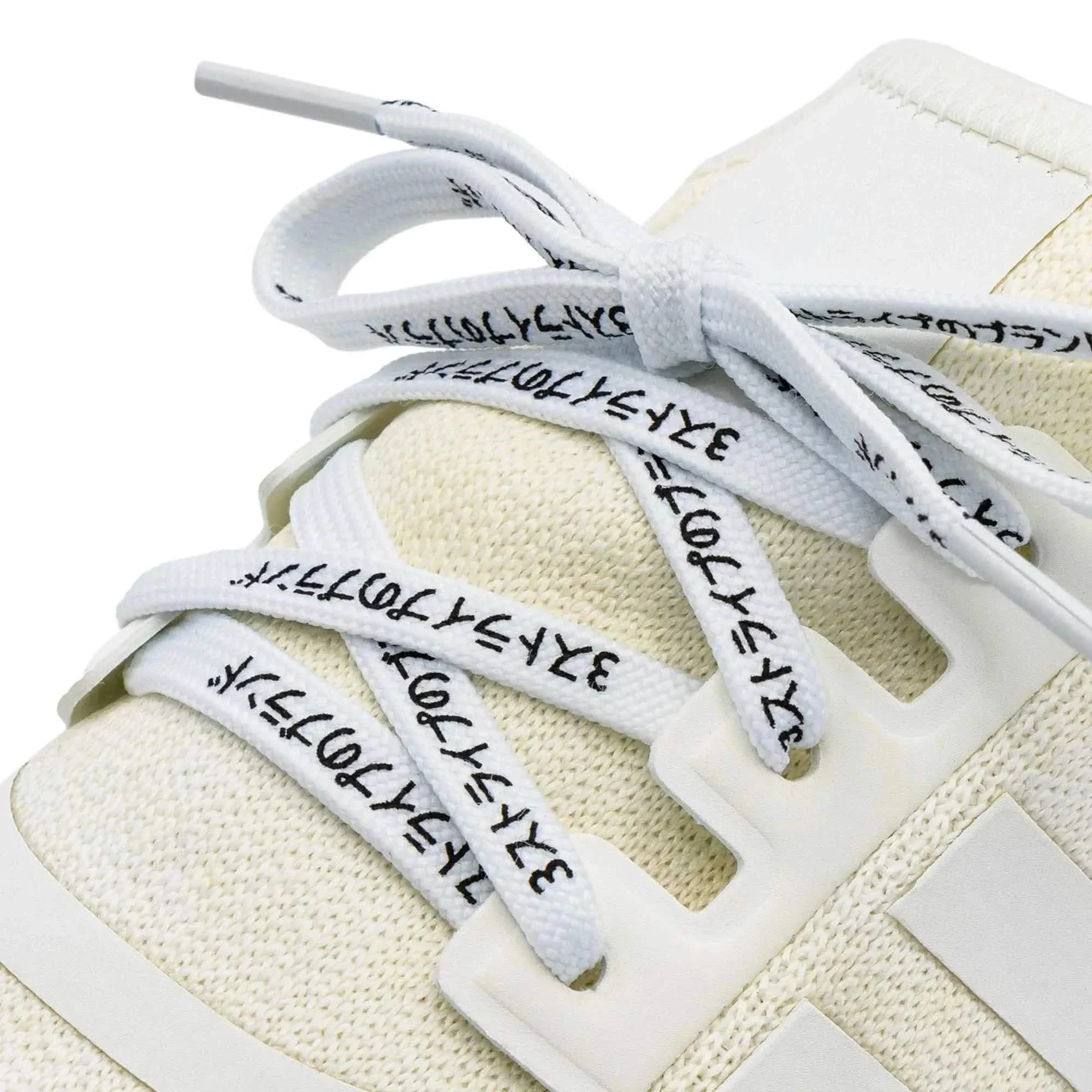 White Japanese Katakana Shoe Laces - Image 2